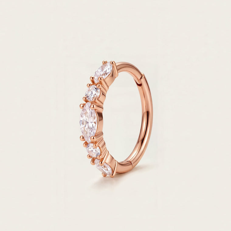 Anneau Prisme 8 mm en or rose, Les Joyaux d'Auré