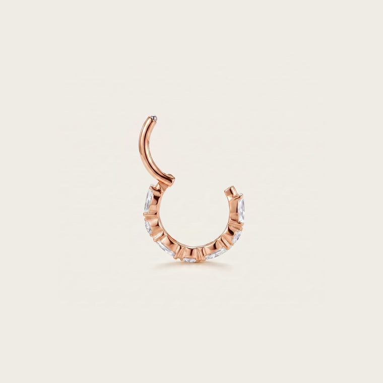Anneau Prisme, ouvert 6 mm en or rose, Les Joyaux d'Auré