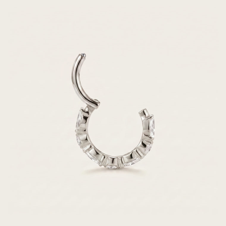 Anneau Prisme, ouvert 8 mm en argent, Les Joyaux d'Auré
