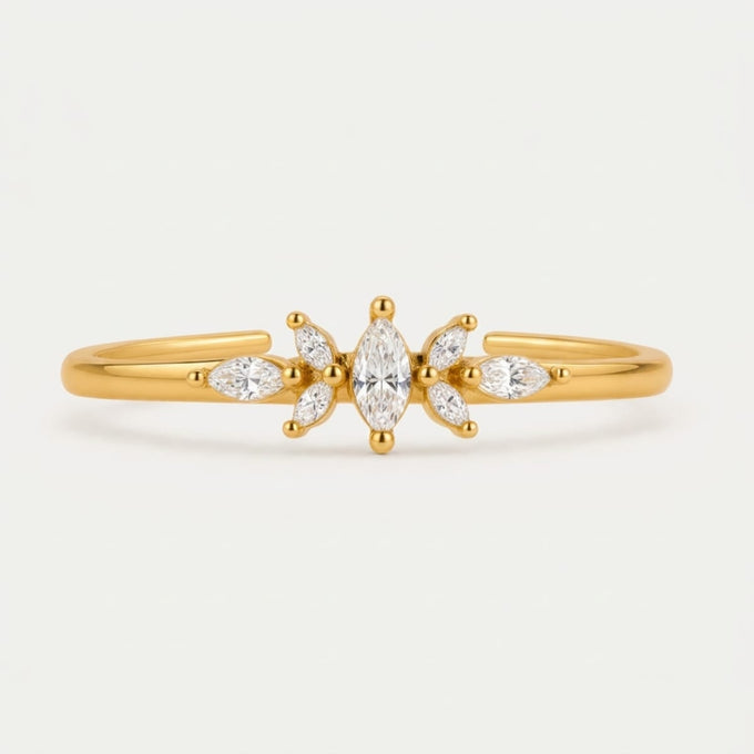 Bague Lotus - or jaune