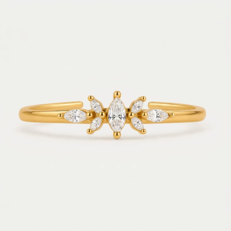 Bague Lotus - or jaune