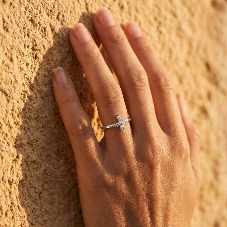 Bague Néro - or blanc