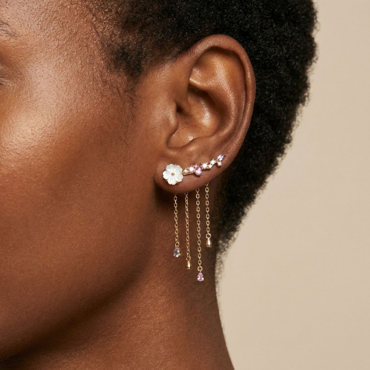 Boucles d'oreilles grimpantes Maëline