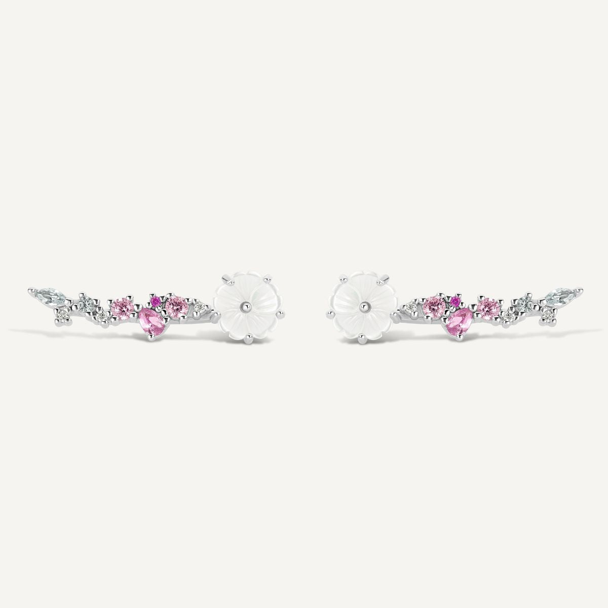 Boucles d'oreilles Maëline - Or Blanc