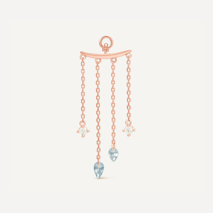 charm de boucles d'oreilles or rose. Charms boucles d'oreilles pendantes
