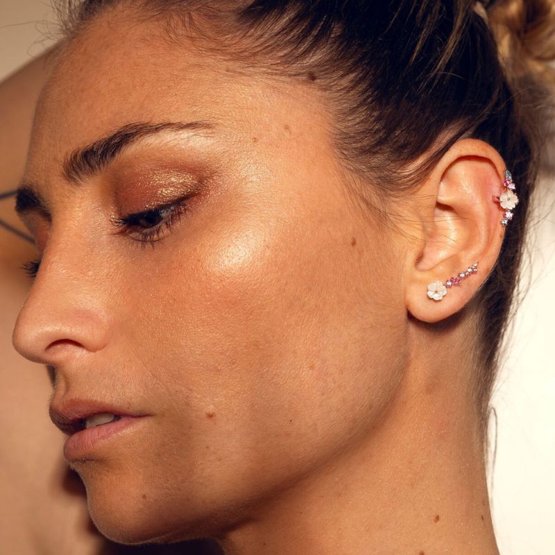 Composition Marion -  Boucles d'oreilles Or Rose