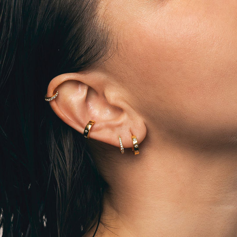 Ear cuff Hélix violet