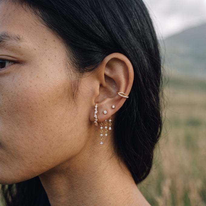Boucle d'oreille Brise portée, Les Joyaux d'Auré
