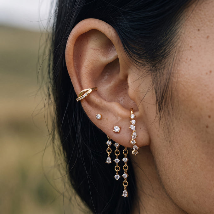 Boucle d'oreille Brise portée, Les Joyaux d'Auré