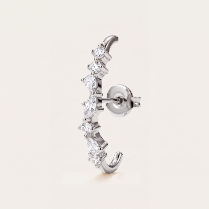 Boucle d'oreille Brise en argent, Les Joyaux d'Auré
