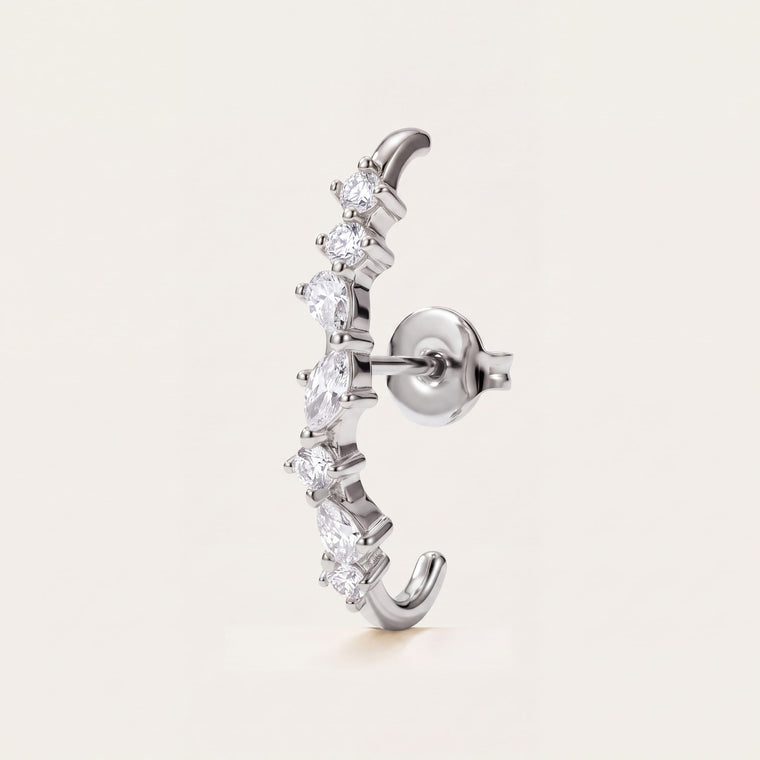 Boucle d'oreille Brise en argent, Les Joyaux d'Auré