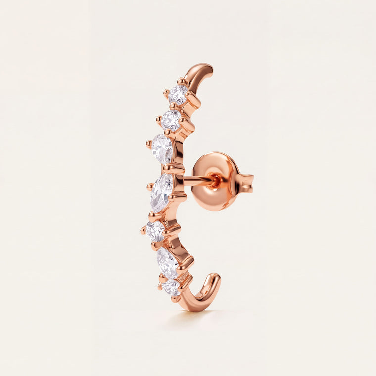 Boucle d'oreille Brise en or rose, Les Joyaux d'Auré