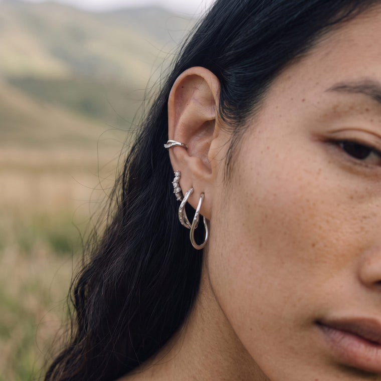 Boucle d'oreille Eclat portée, Les Joyaux d'Auré