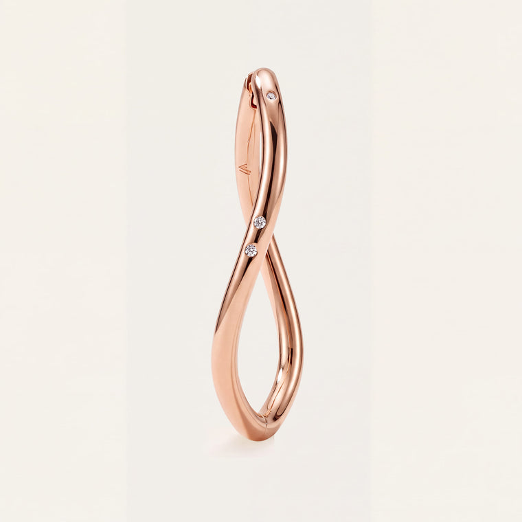 Boucle d'oreille Eclat en or rose, Les Joyaux d'Auré