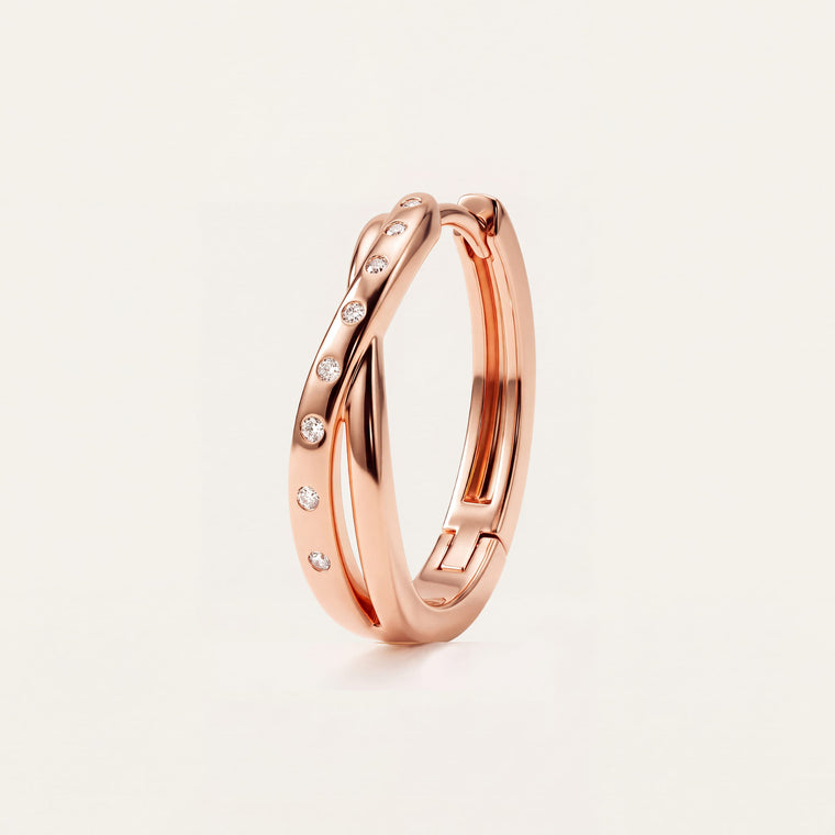 Boucle d'oreille Soie en or rose, Les Joyaux d'Auré