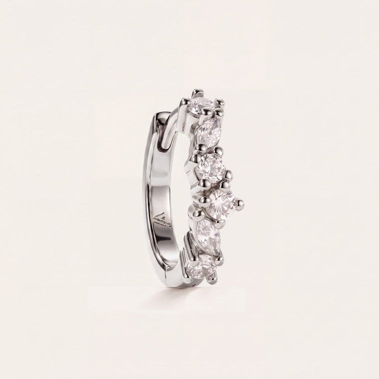 Boucle d'oreille Brume en argent, Les Joyaux d'Auré
