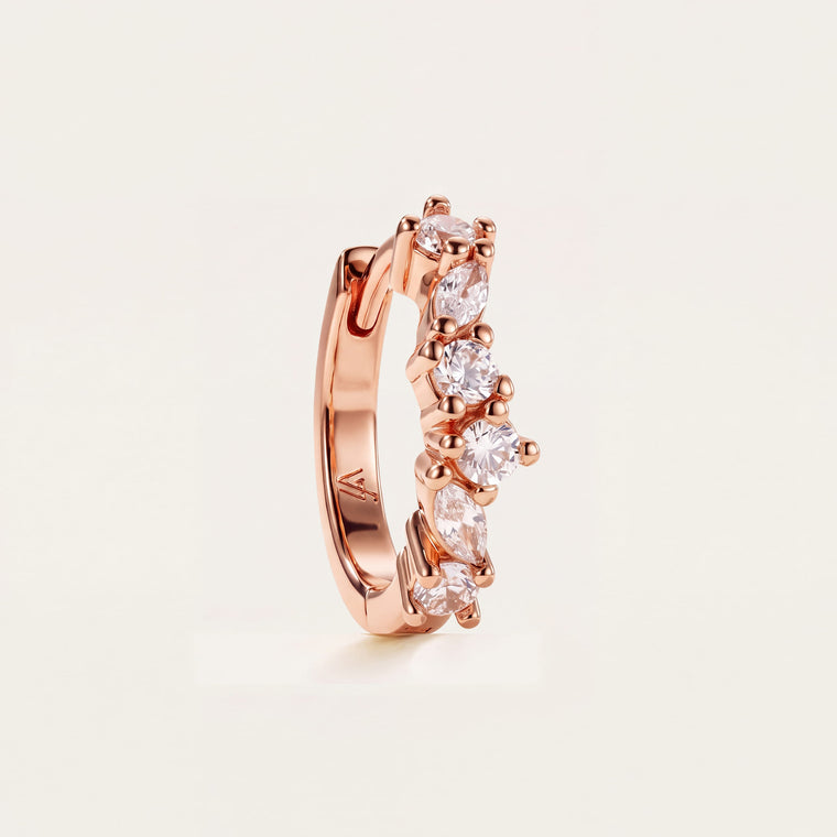 Boucle d'oreille Brume en or rose, Les Joyaux d'Auré