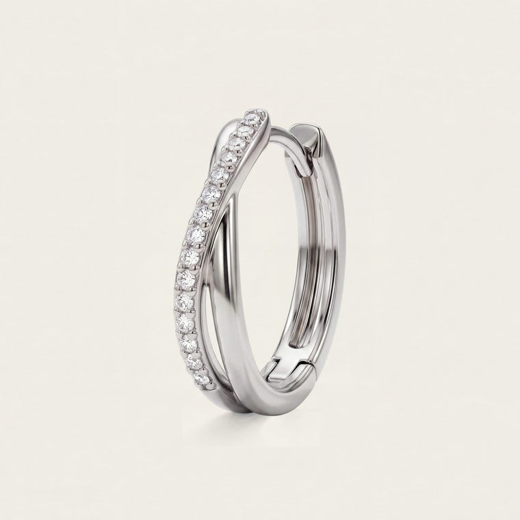 Boucle d'oreille Grande Source en argent, Les Joyaux d'Auré