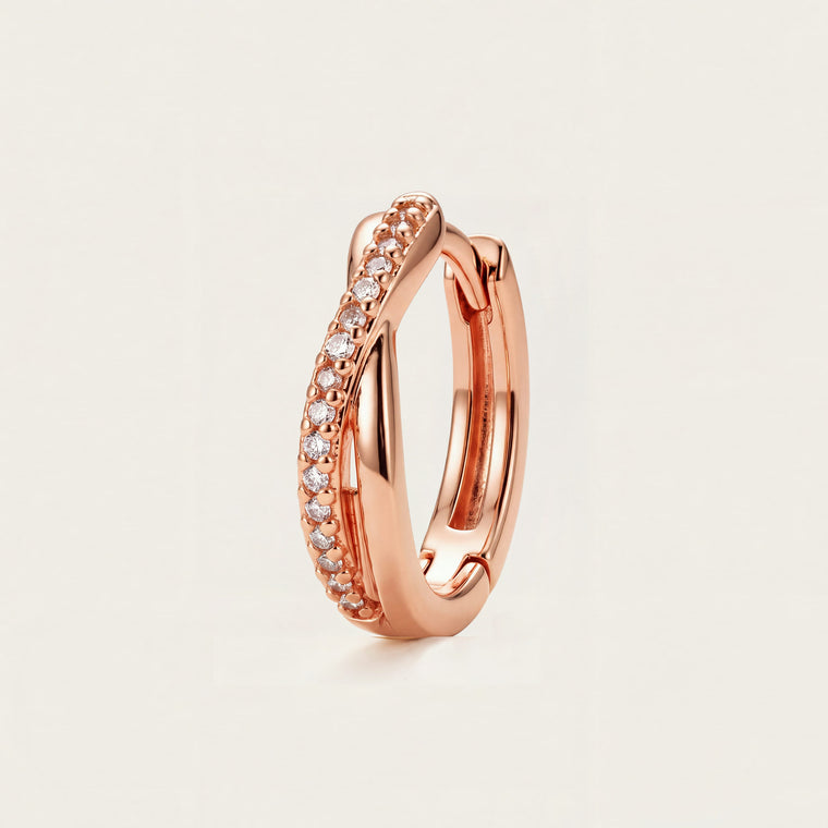Boucle d'oreille Petite Source en or rose, Les Joyaux d'Auré