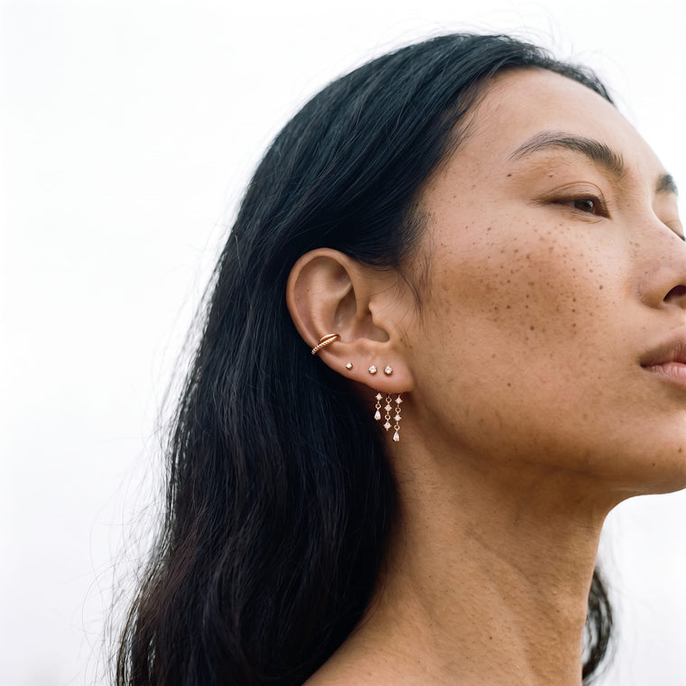 Nuée Ambre en or rose portée, Les Joyaux d'Auré