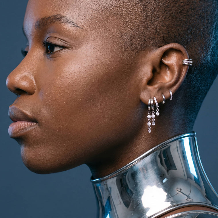 Anneau Zélie en argent porté, Les Joyaux d'Auré