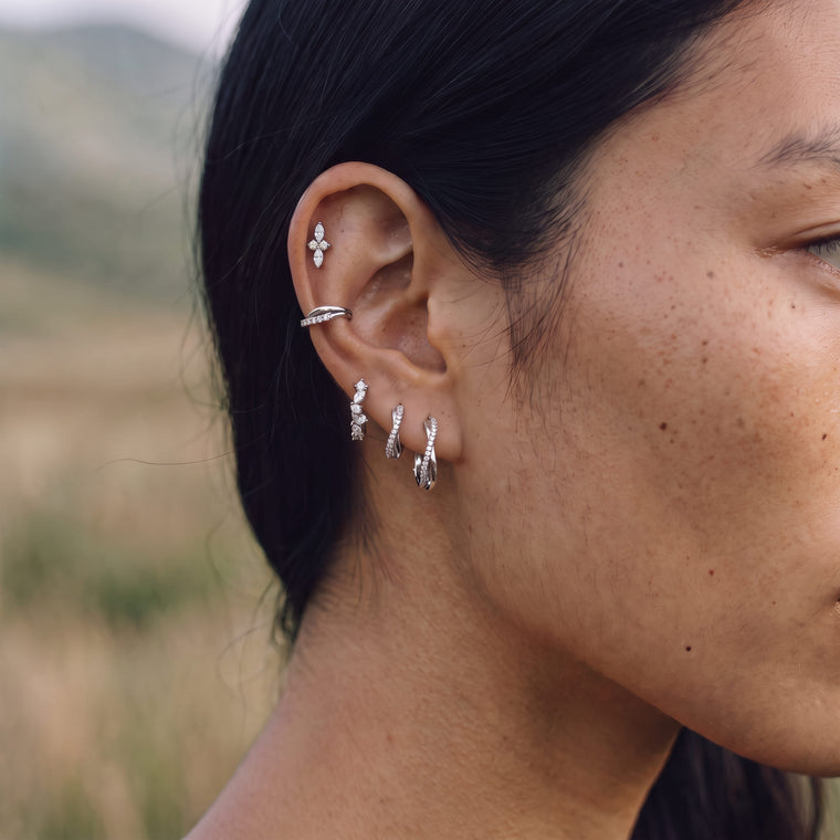 Piercing Reflet en argent porté, Les Joyaux d'Auré