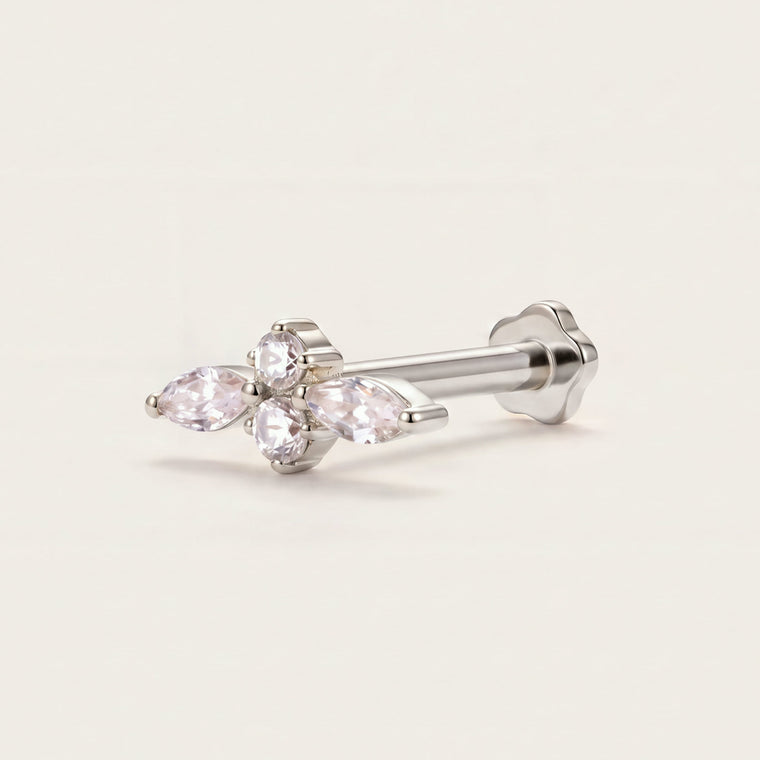 Piercing Reflet ornement horizontal en argent, Les Joyaux d'Auré