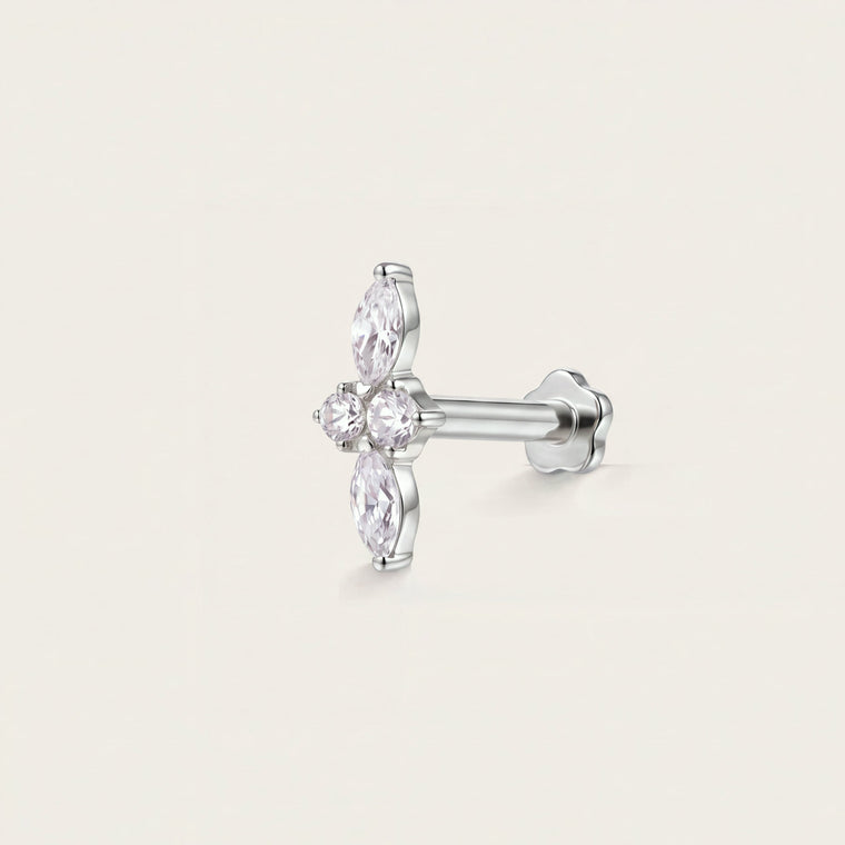 Piercing Reflet ornement vertical en argent, Les Joyaux d'Auré
