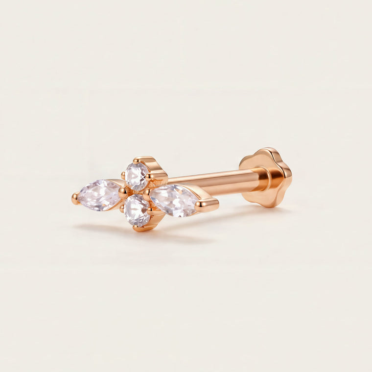 Piercing Reflet ornement horizontal en or rose, Les Joyaux d'Auré