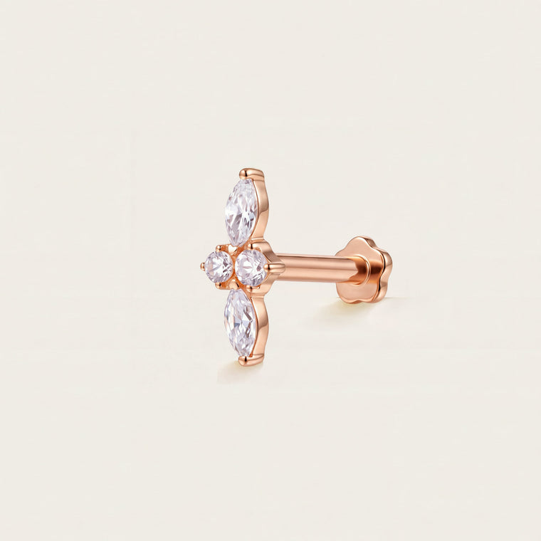 Piercing Reflet ornement vertical en or rose, Les Joyaux d'Auré
