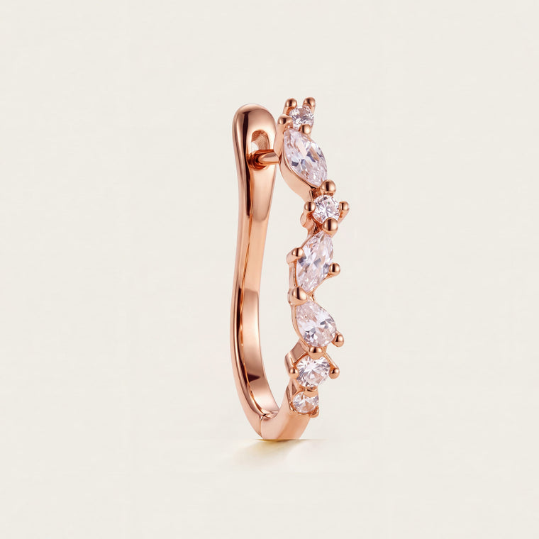 Boucle d'oreille Ondine en or rose, Les Joyaux d'Auré