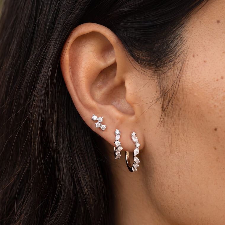 Boucle d'oreille Socle portée, Les Joyaux d'Auré