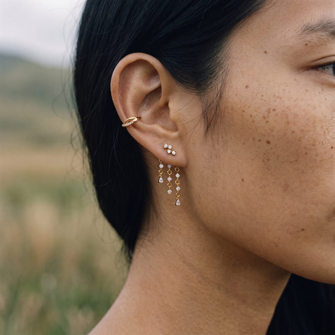 Boucle d'oreille Socle portée, Les Joyaux d'Auré