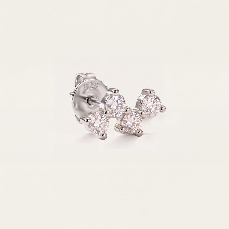Boucle d'oreille Socle en argent, Les Joyaux d'Auré