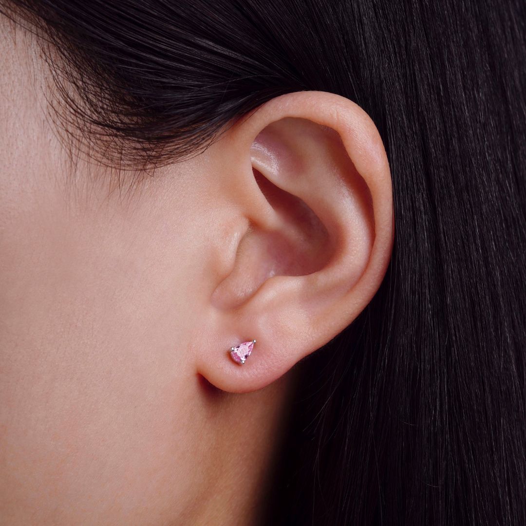 Puce d'oreille Morgana - Or Blanc