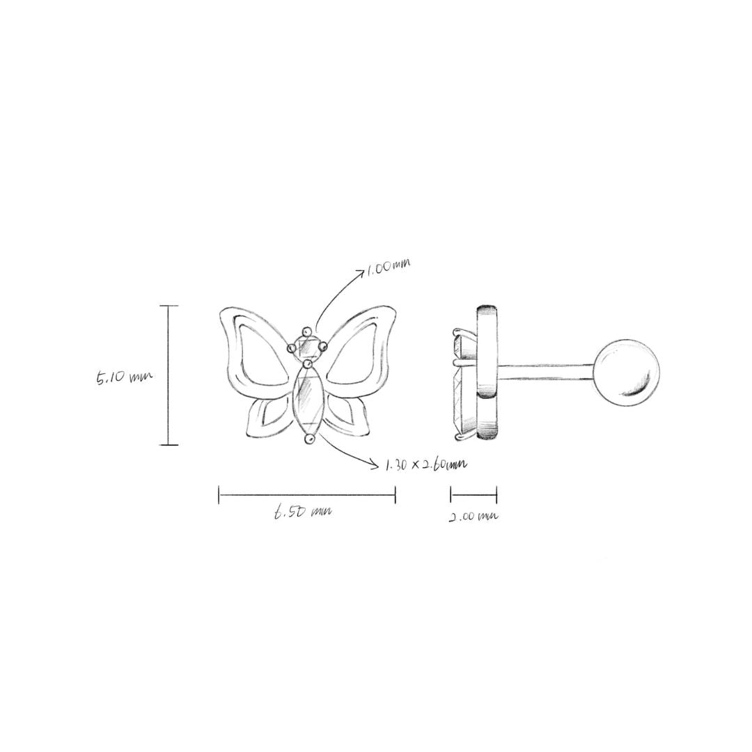 Piercing Papillon Alice Or Rose