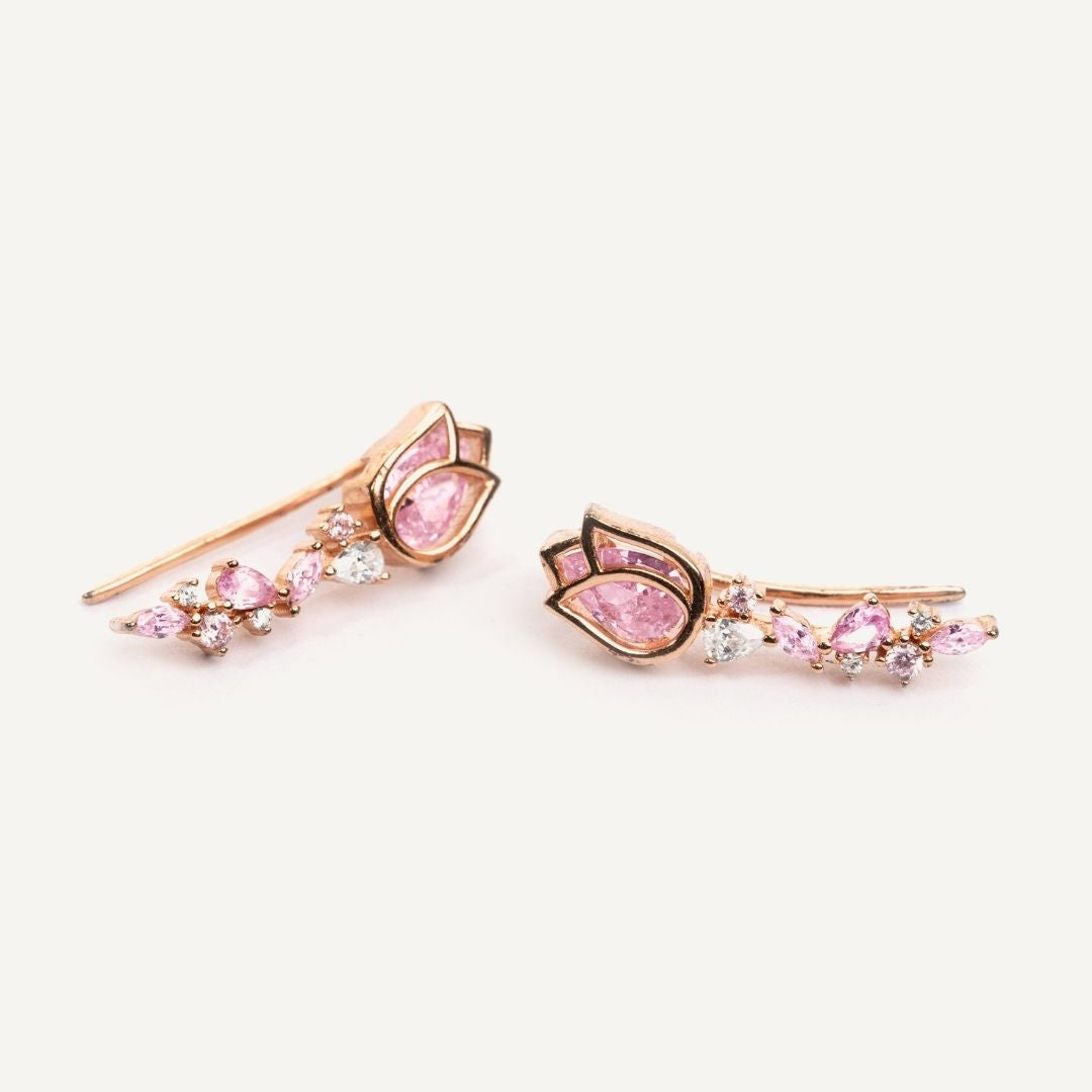 Boucle d'oreille fleur grimpante Flora