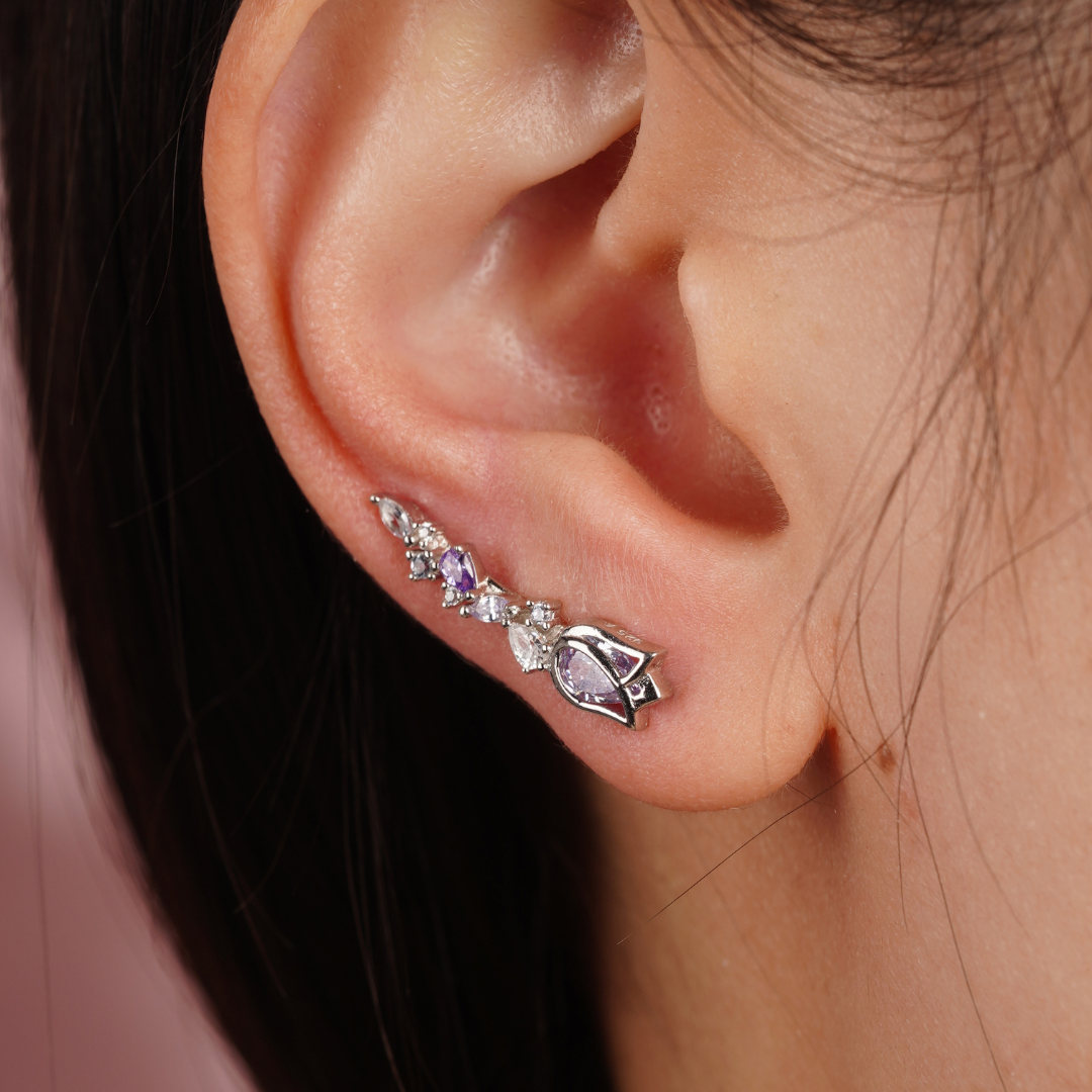 boucle d'oreille grimpante argent