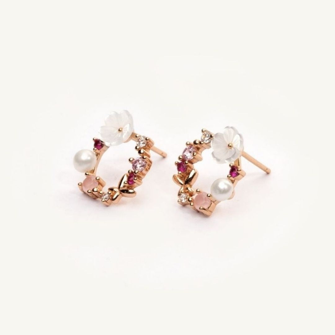 idée cadeau pour femme. boucle d oreille fleur 