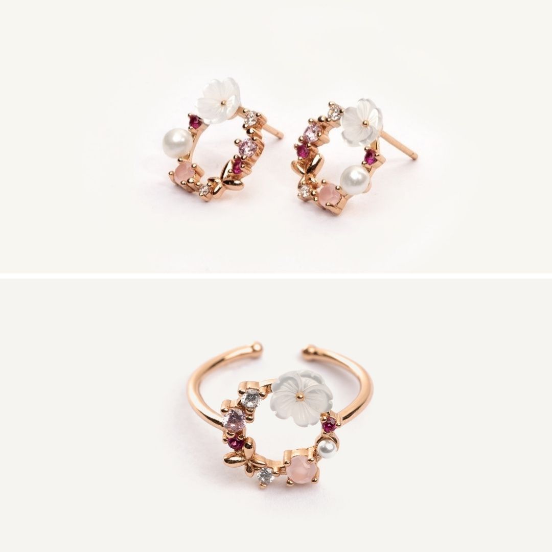 Boucle d oreille fleur. Boucle d oreille design. boucle d oreille fleurs