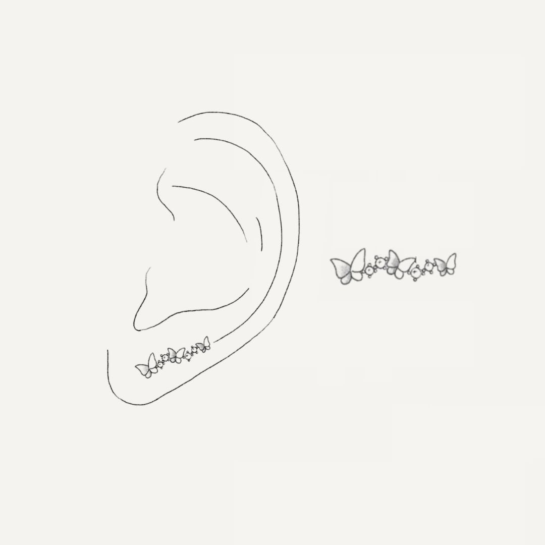 Lénie climbing earrings