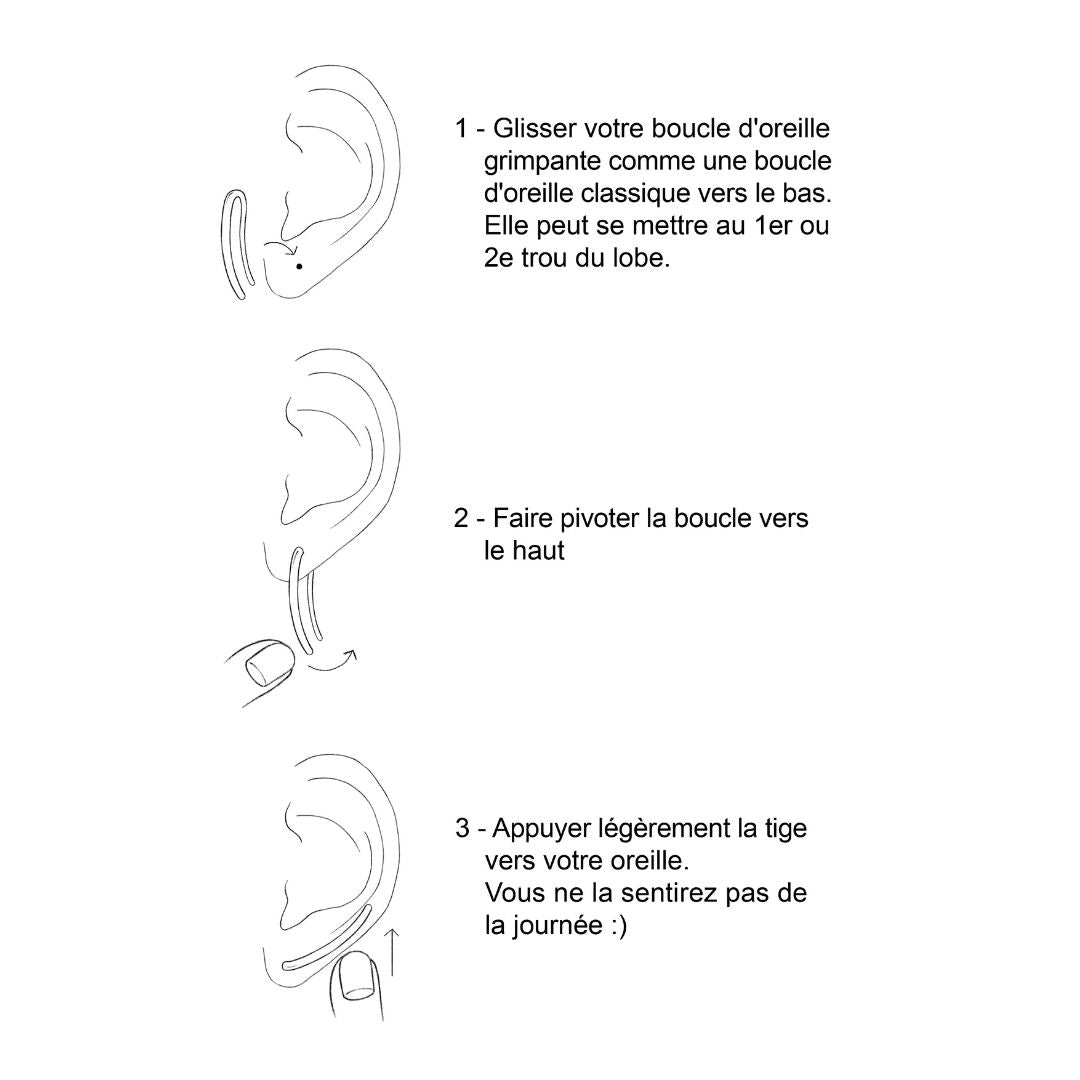 Boucle d'oreille fleur grimpante Flora