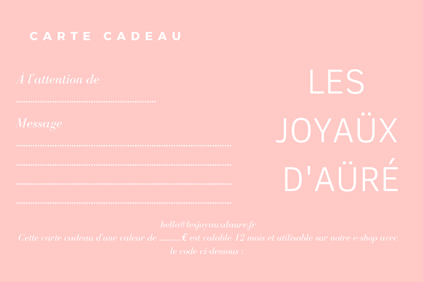Carte cadeau