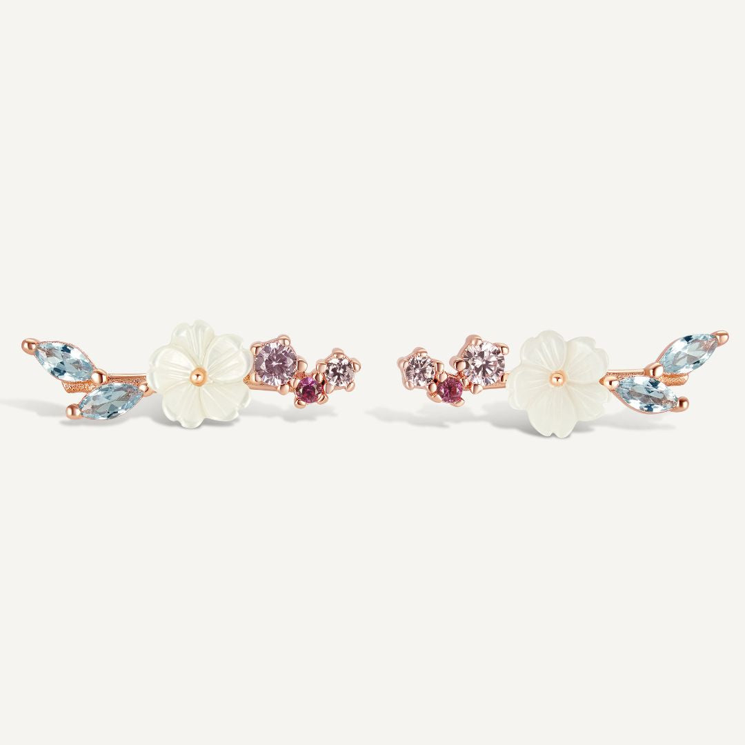 Boucle d'oreille grimpante fleur